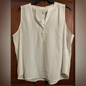 J Crew Off White Tank, XXL